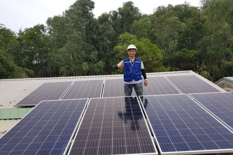 Công trình điện mặt trời mái nhà - Bình Sơn - Dung Quất - Quảng Ngãi