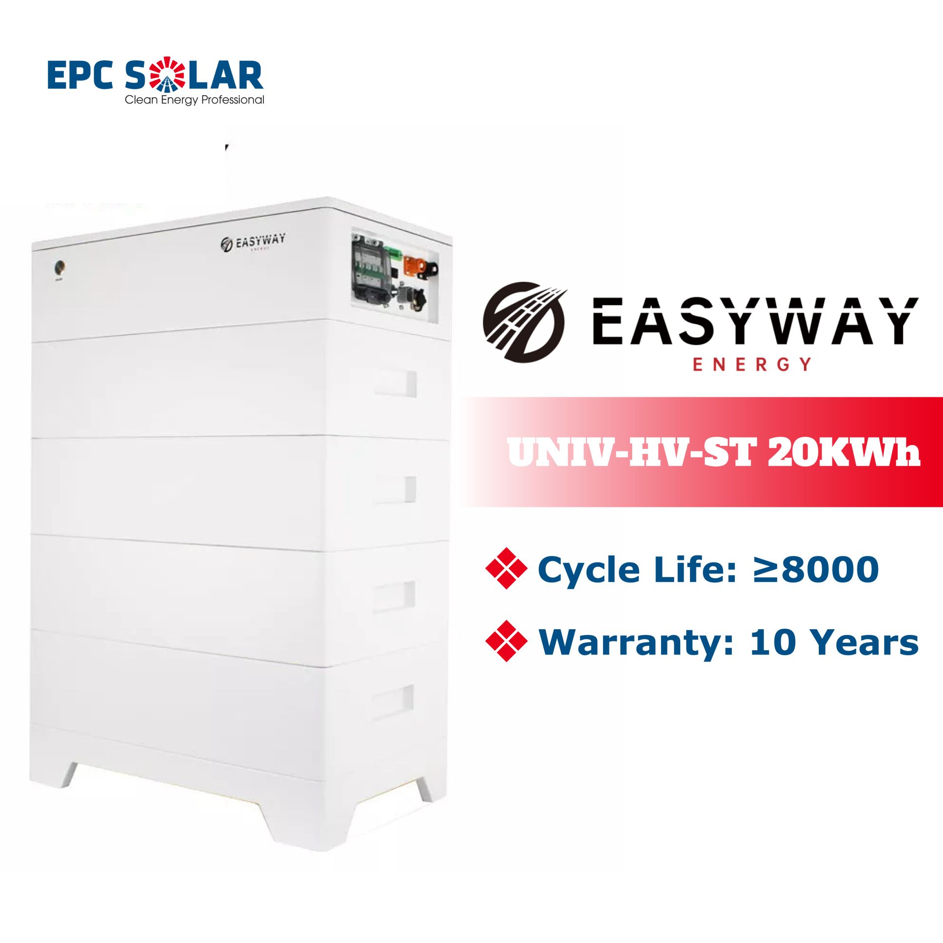 Pin Lithium Easyway UNIV-HV ST 20Kwh - Pin lưu trữ năng lượng điện mặt trời điện áp cao