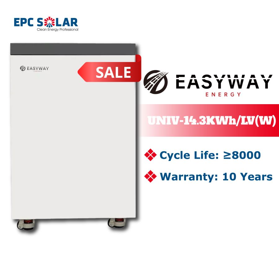 Pin Lithium Easyway UNIV-14.3kWh/LV(W) -51.2V280Ah - Pin lưu trữ năng lượng điện mặt trời