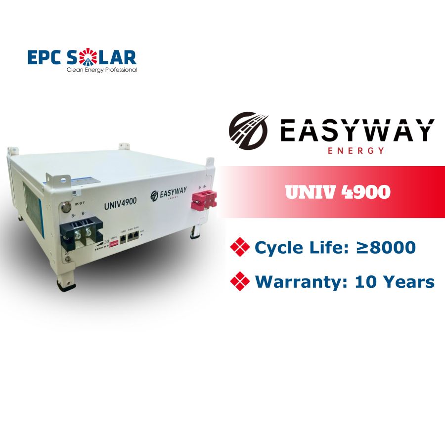 Pin Lithium Easyway UNIV4900 - Pin lưu trữ năng lượng điện mặt trời điện áp thấp