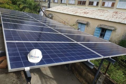 Hệ thống điện mặt trời áp mái chùa Tam Bảo -TP. Tam Kỳ