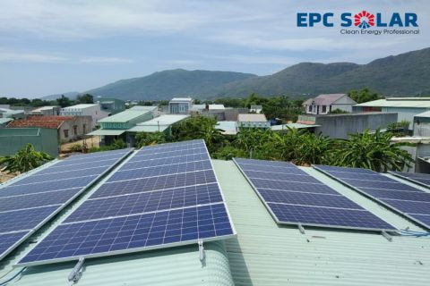 Hệ thống điện mặt trời áp mái 11.2KWP - Tp. Quy Nhơn, Bình Định