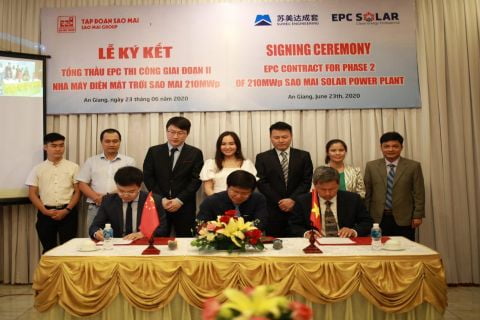 Lễ ký kết hợp đồng tổng thầu EPC nhà máy điện mặt trời Sao Mai - Giai đoạn 2
